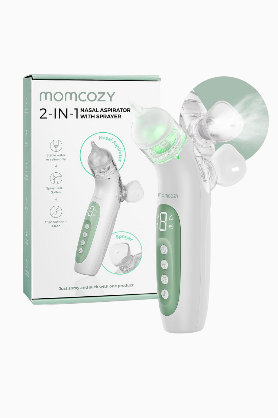 BreezyClear 2-in-1 Elektrikli Bebek Burun Aspiratörü