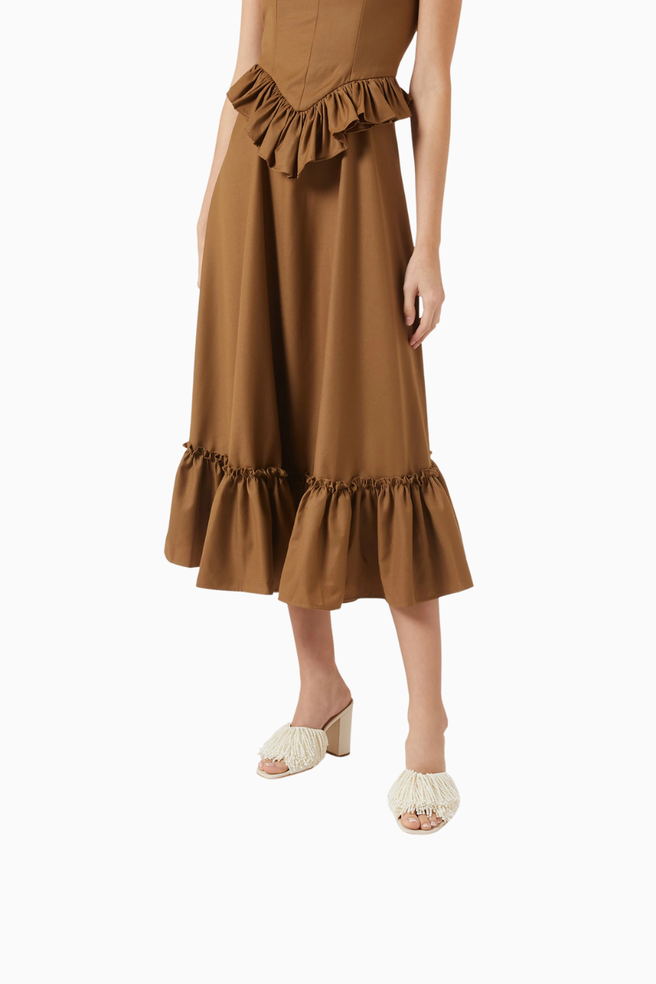 Myriade 120, El İşçiliği Boncuk Detaylı Lüks Deri Topuklu Mule