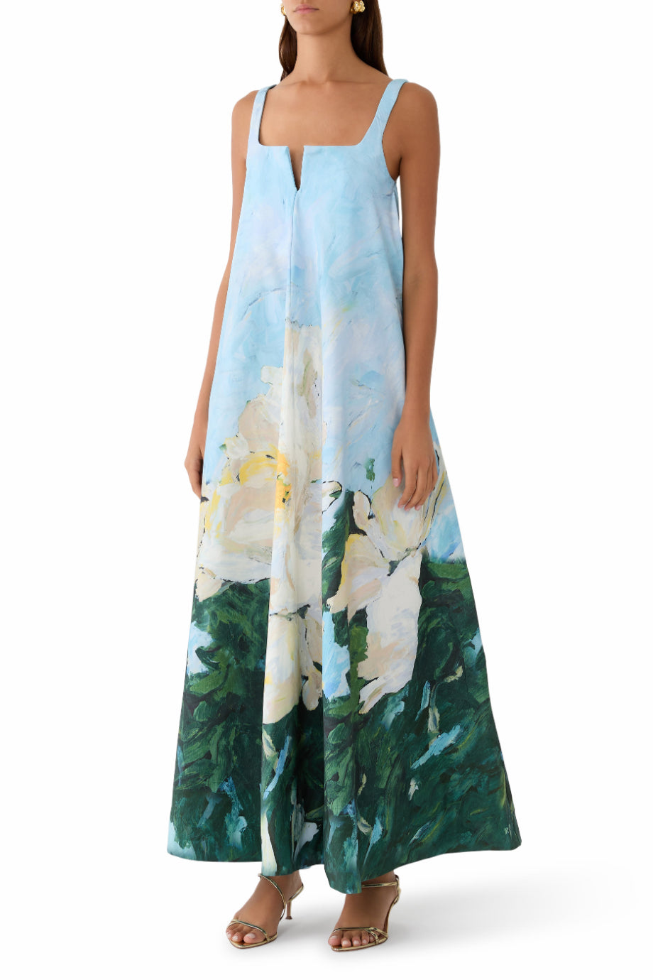 Eastgreen Çiçek Desenli Maxi Kadın Elbise