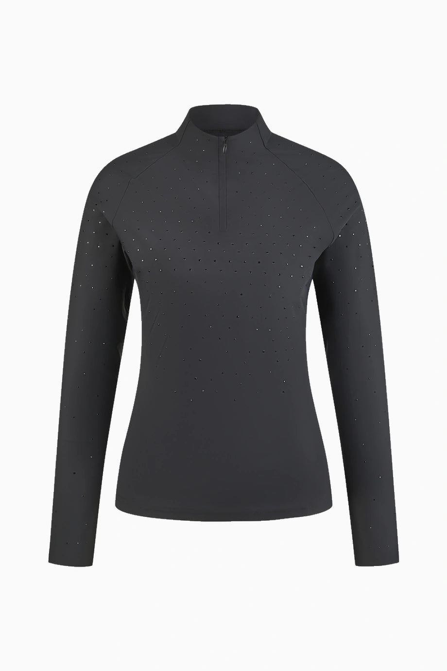 Selection 1322 Taş Detaylı Lüks Fermuarlı Spor Kadın Sweatshirt