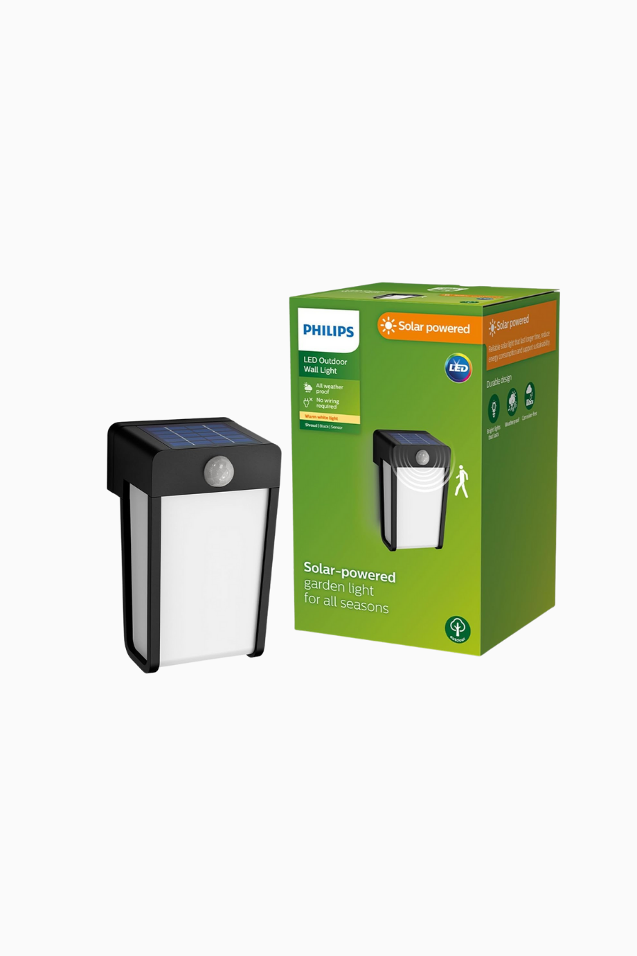 Solar Shroud Güneş Enerjili Duvar Lambası 2700K Hareket Sensörlü