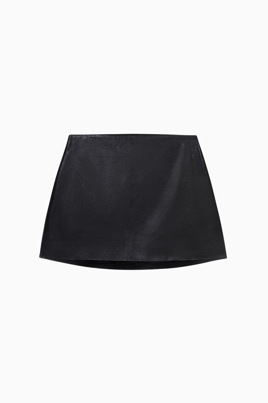 Clean Cut Leather Micro Ultra Mini Kadın Etek