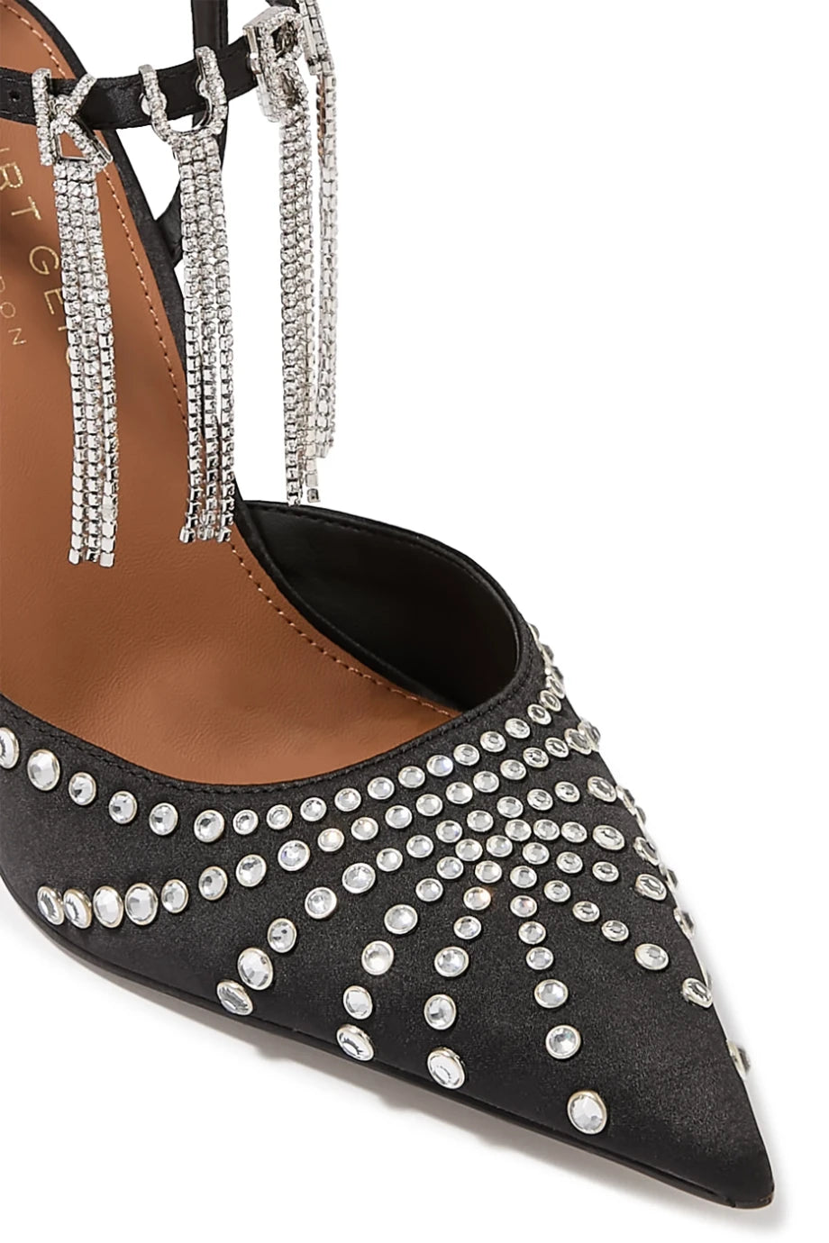Crystal Embellished 105 Süet, Taşlı Lüks Kadın Stiletto