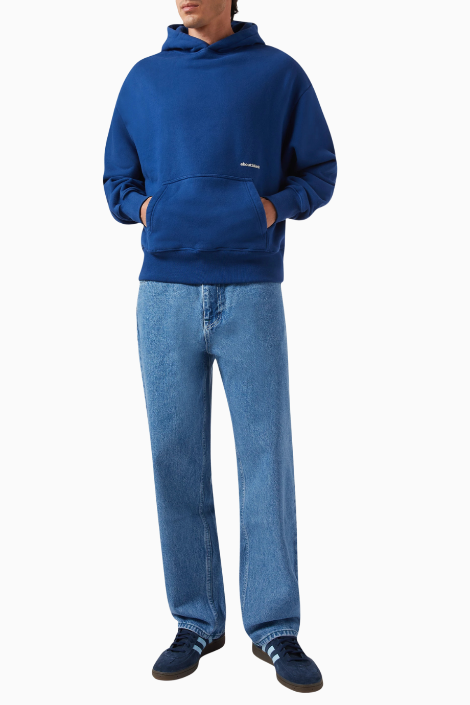 Box Hoodie in Cotton Premium Loopback Erkek Kapüşonlu Sweatshirt