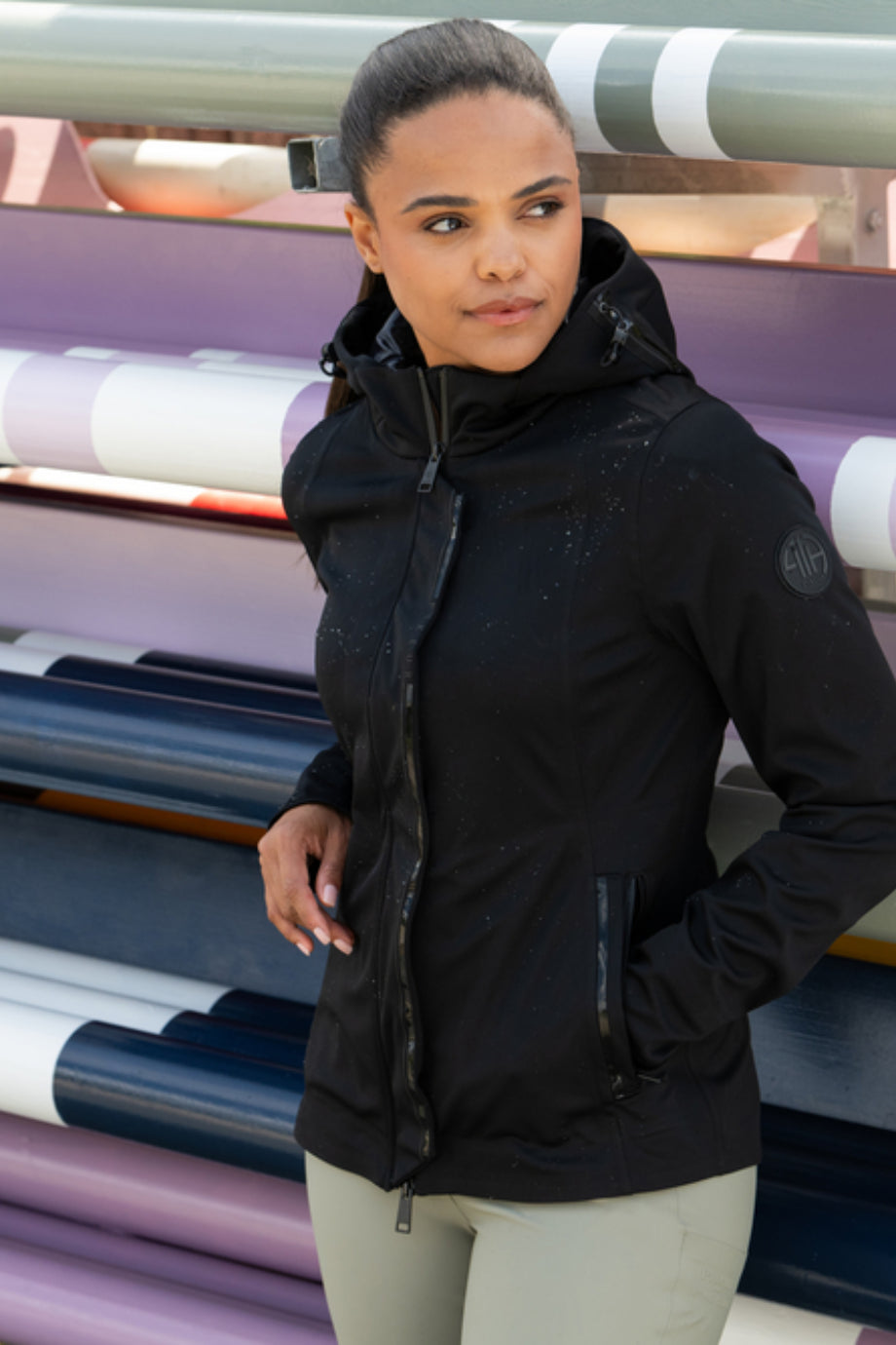 Softshell Rainjacket 7047 Su Geçirmez Kapüşonlu Kadın Yağmurluk