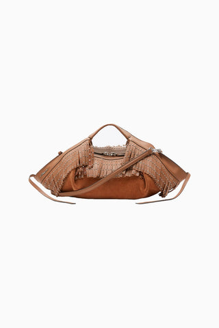 Suede Fringe Mini Luna Süet Kadın Çapraz ve El Çantası