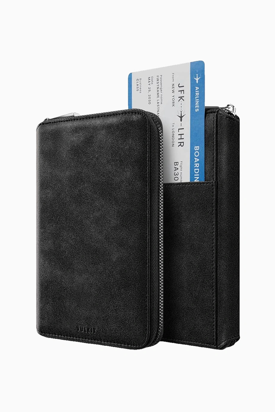RFID Korumalı Fermuarlı Unisex Aile Pasaport Cüzdanı