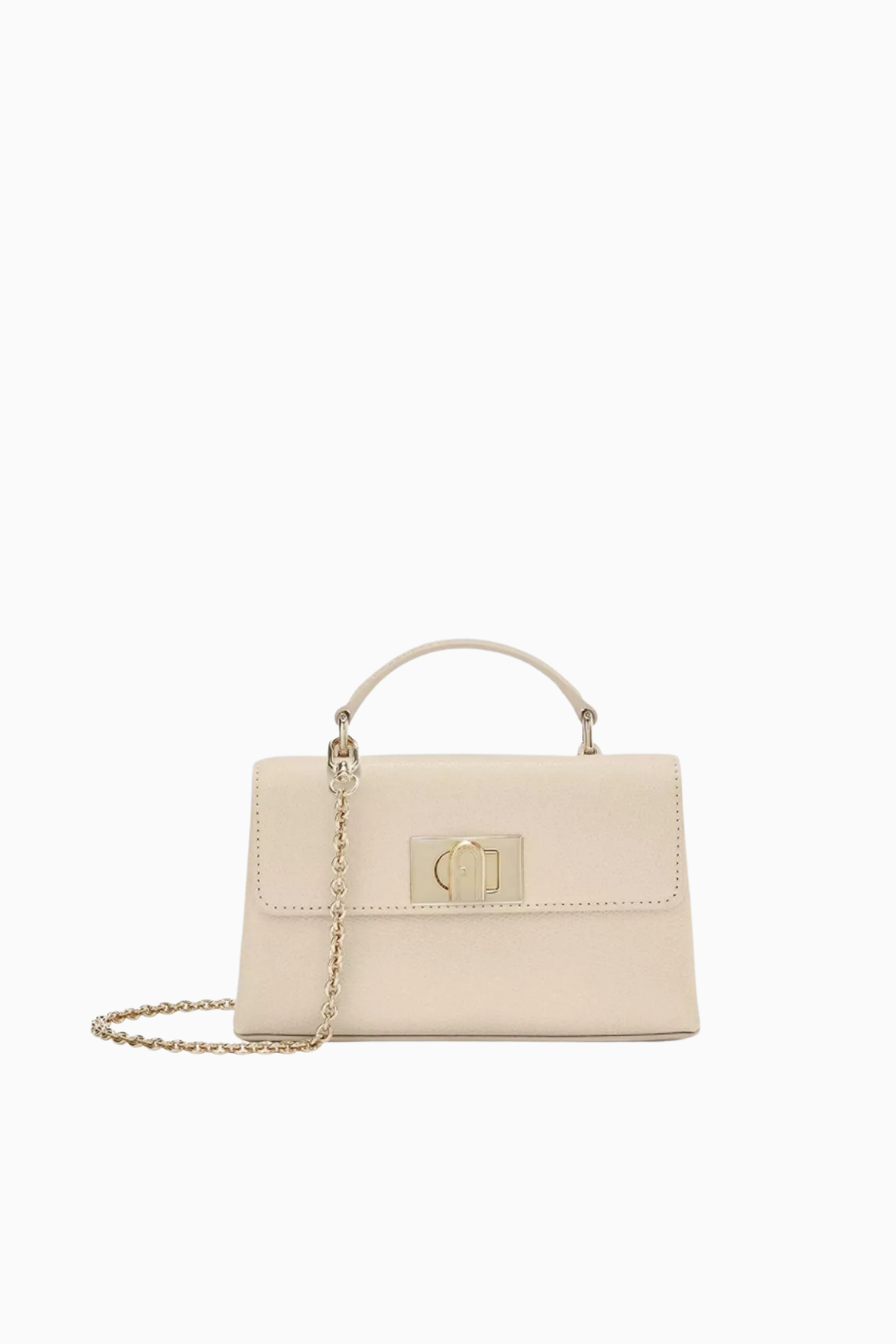 1927 Mini Deri Crossbody Bag, Şık Zincir Askılı ve Top Handle Çanta