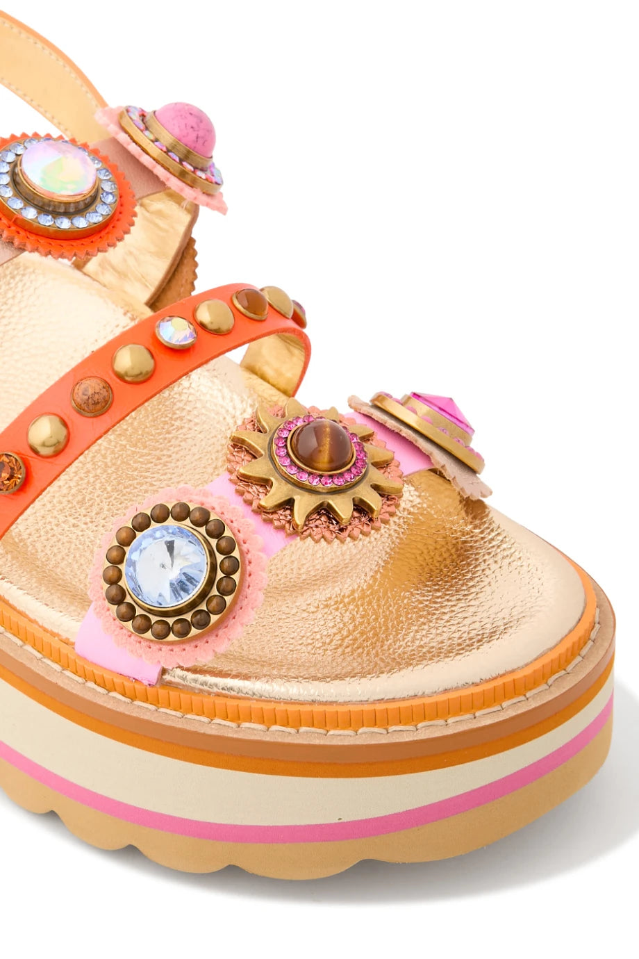 Octavia Slingback Platform %100 Deri Modern, Kadın Topuklu Sandalet