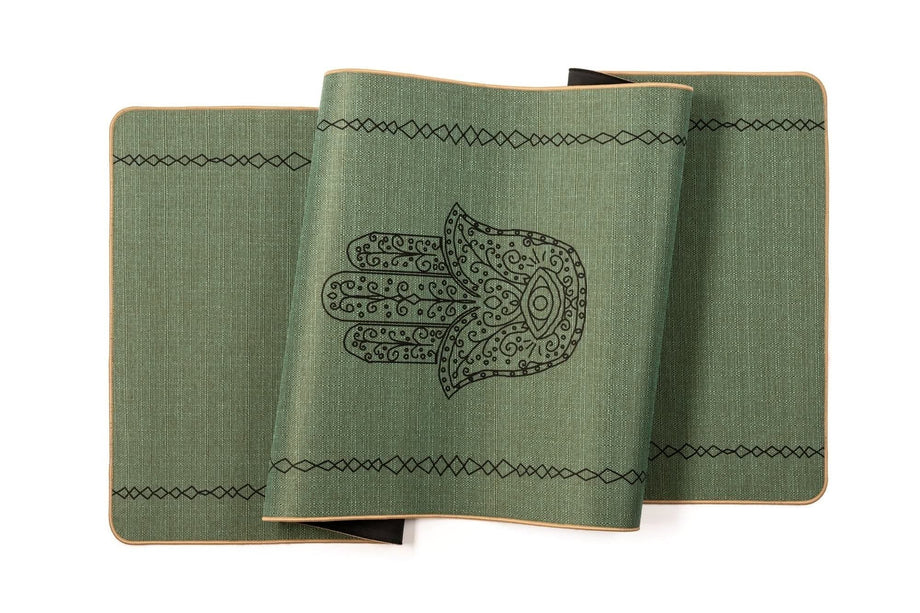 Talisman Jüt Yoga Matı 183x61 cm Kaymaz, Doğal Kauçuk Tabanlı, 5 mm Kalınlık