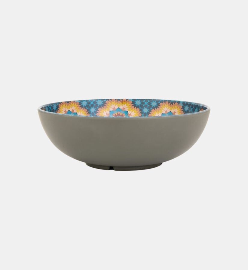 Teal Melamin Yuvarlak Kase, 21 cm, Şık ve Dayanıklı Tasarım