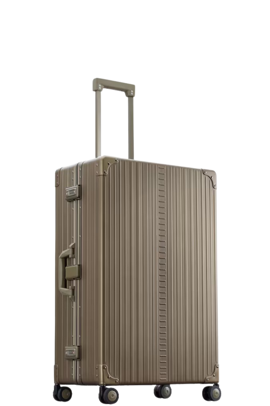 4 Tekerlekli Lüks Alüminyum Valiz,77 cm Bronz Bavul