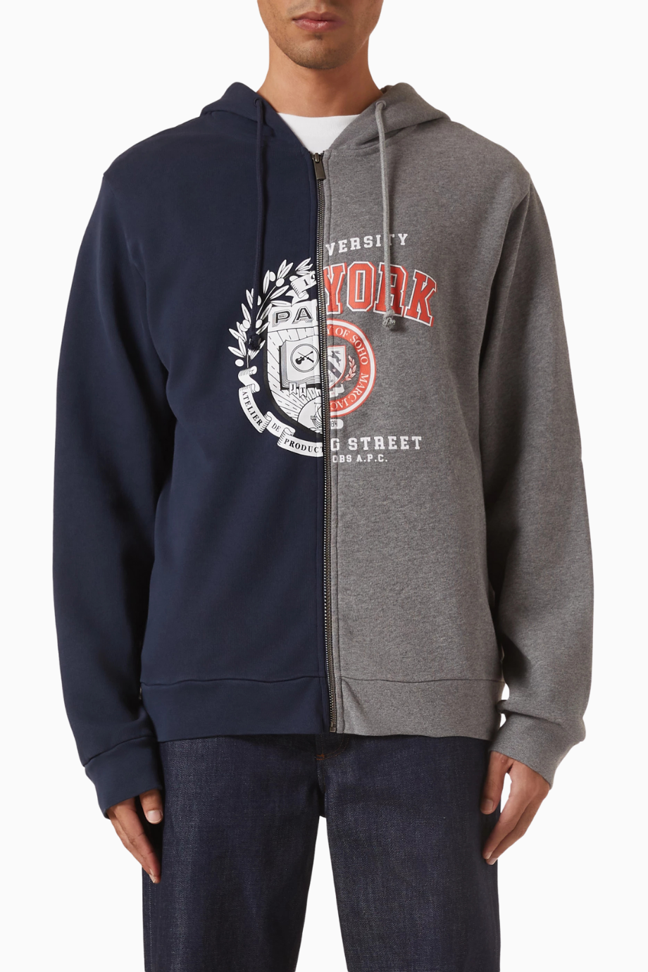 x Marc Jacobs Split Crest Erkek Kapüşonlu Hoodie