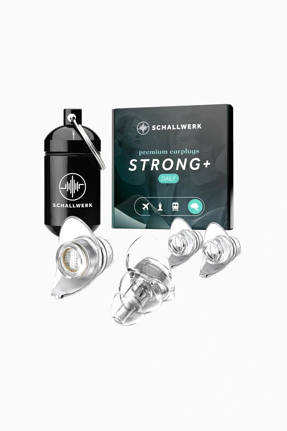 Strong+ Günlük Gürültü Önleyici Şeffaf Kulak Tıkacı
