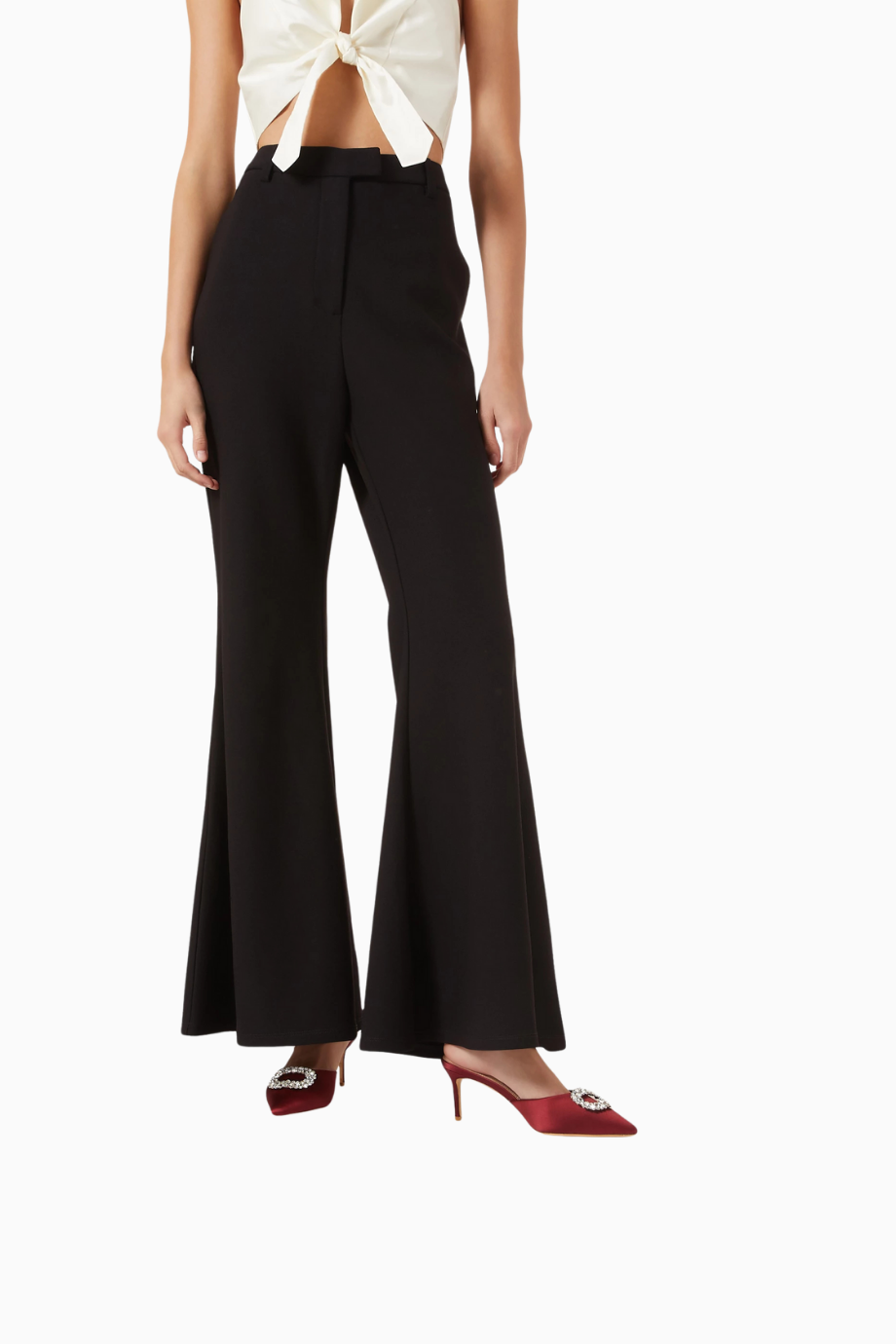 Aliyah 70 Kristal Tokalı Saten, Sivri Burun El Yapımı Şık ve Zarif Mule