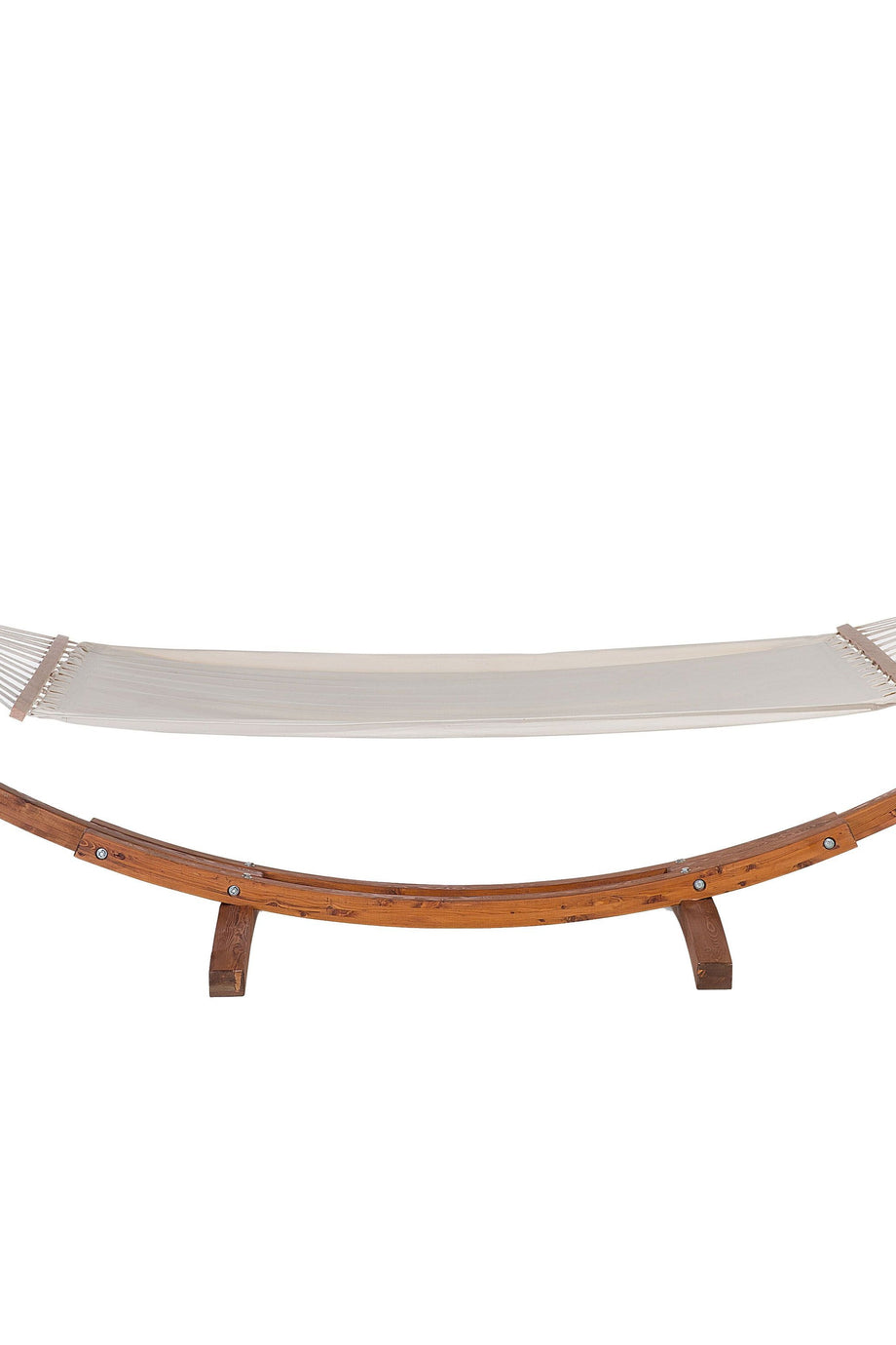 TREVISO Pamuk Hamak Kahverengi, Larch Ahşap Çerçeve ile Şık Dinlenme