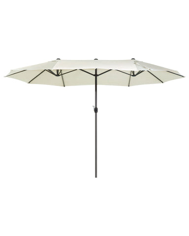 SIBILLA 460 cm Çiftli Bahçe Şemsiyesi, Oval Gölgelik, UPF 30+, Alüminyum Gövde
