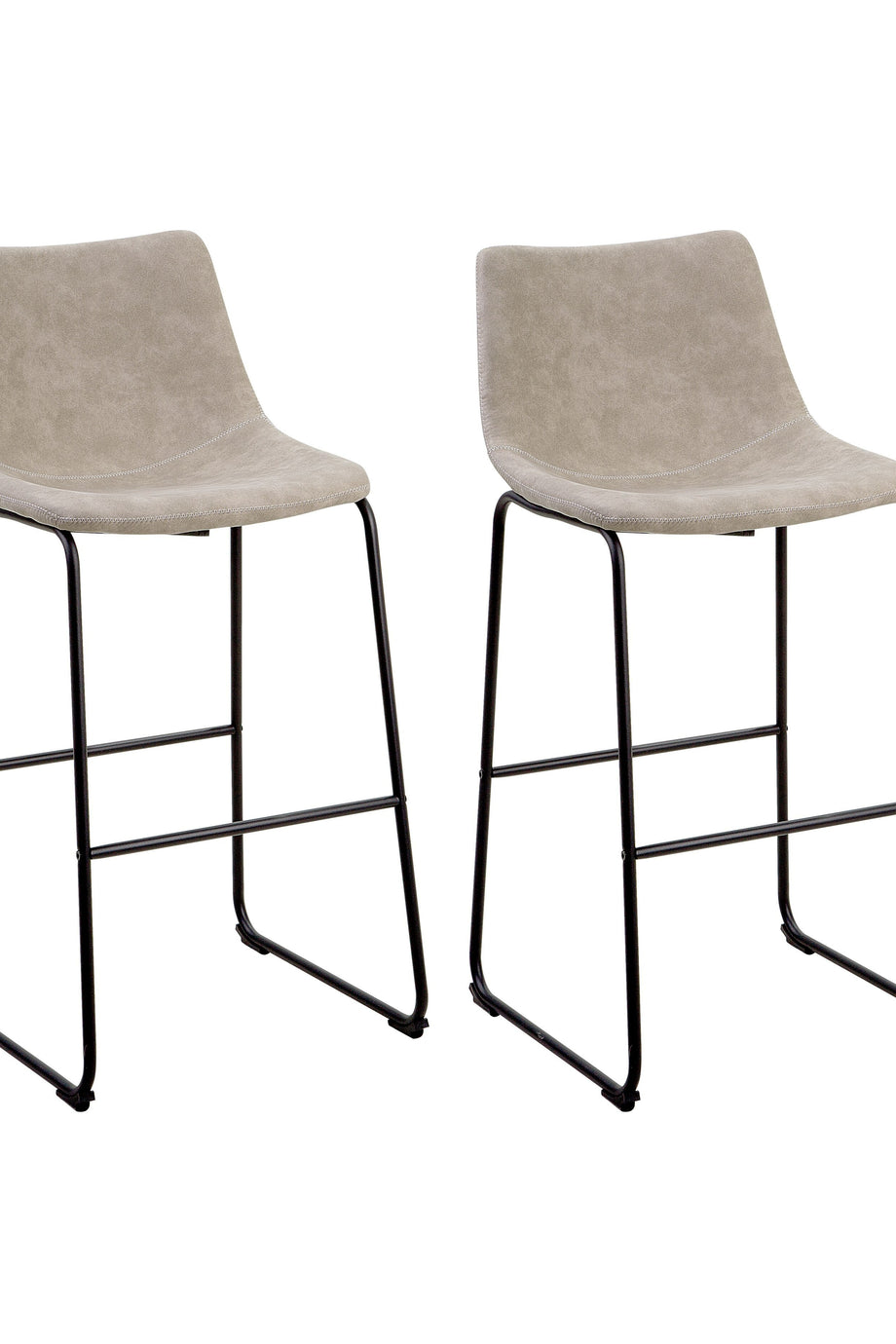 FRANKS 2’li Retro Bar Sandalyesi Seti, 72 cm Oturma Yüksekliği, Kavisli Sırtlık