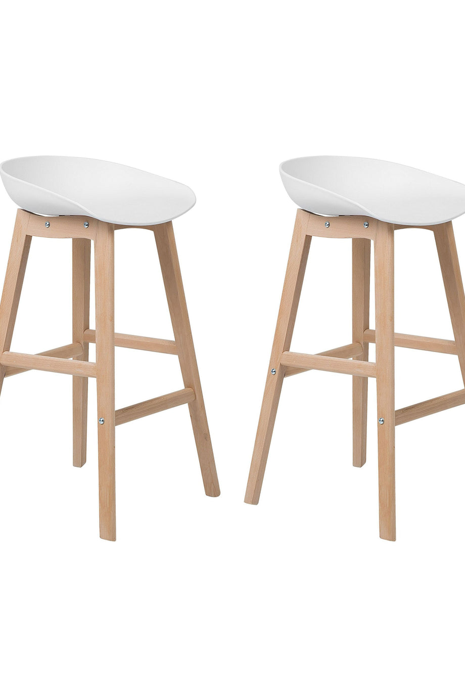 MICCO 2’li Bar Sandalyesi Seti, İskandinav Tarzı, 72 cm Oturma Yüksekliği, Minimalist Tasarım