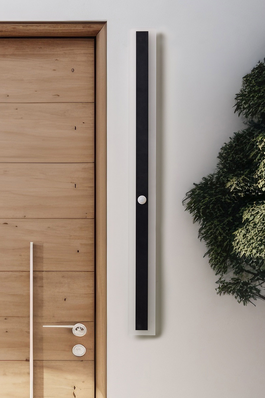 Siyah LED Dış Mekan Duvar Lambası, Hareket Sensörlü, Modern ve Suya Dayanıklı