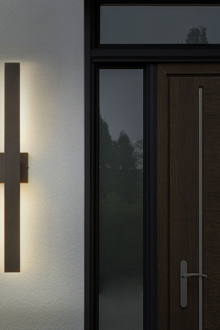 MELGAM Siyah LED Dış Mekan Duvar Lambası, 12W, IP44, 3000K Sıcak Beyaz Işık