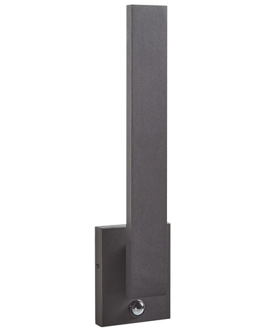 Siyah LED Dış Mekan Duvar Apliği, Hareket Sensörlü, Modern ve IP44 Korumalı