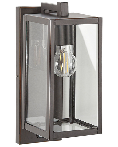 Siyah Retro Dış Mekan Duvar Lambası, Hareket Sensörlü ve IP44 Suya Dayanıklı