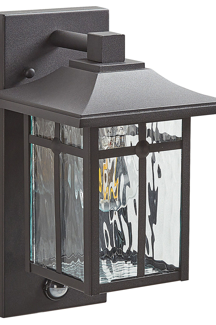 Siyah Hareket Sensörlü Klasik Dış Mekan Feneri, Dayanıklı, Kolay Montajlı ve IP44