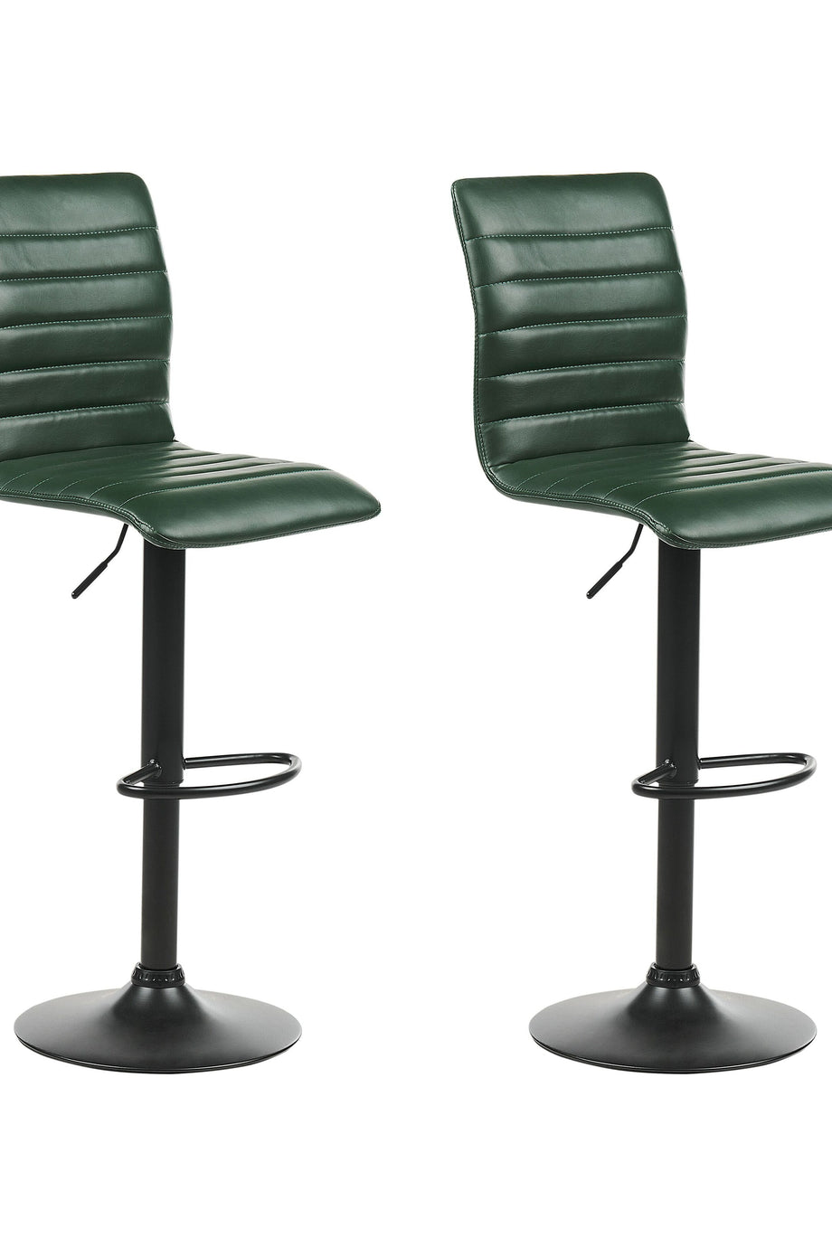 2’li Bar Sandalyesi Seti, Suni Deri, Döner ve Yüksekliği Ayarlanabilir
