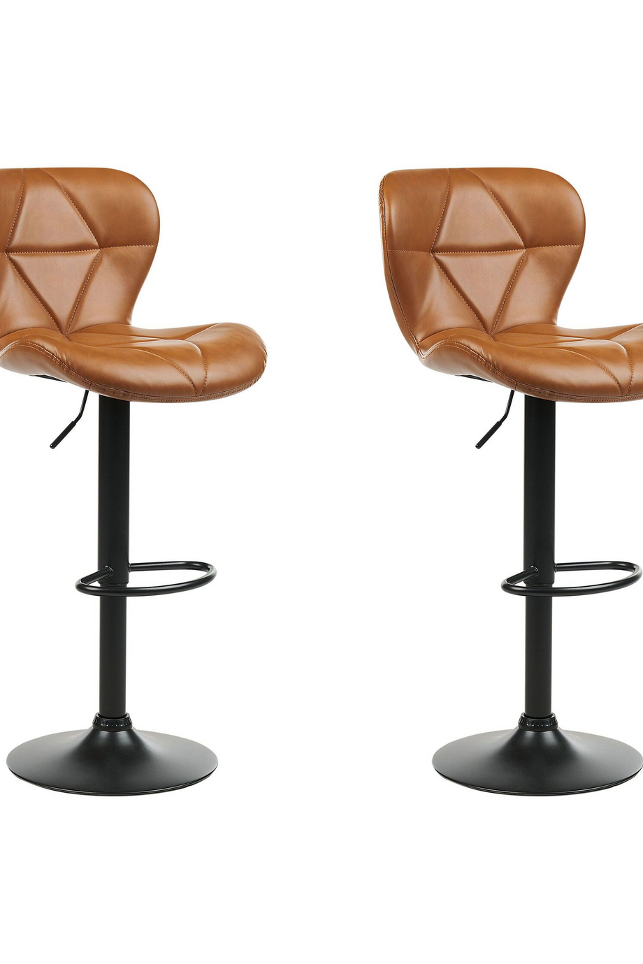 VALETTA 2'li Döner Bar Sandalyesi Seti, Suni Deri, Ayarlanabilir Yükseklik, 89-110 cm