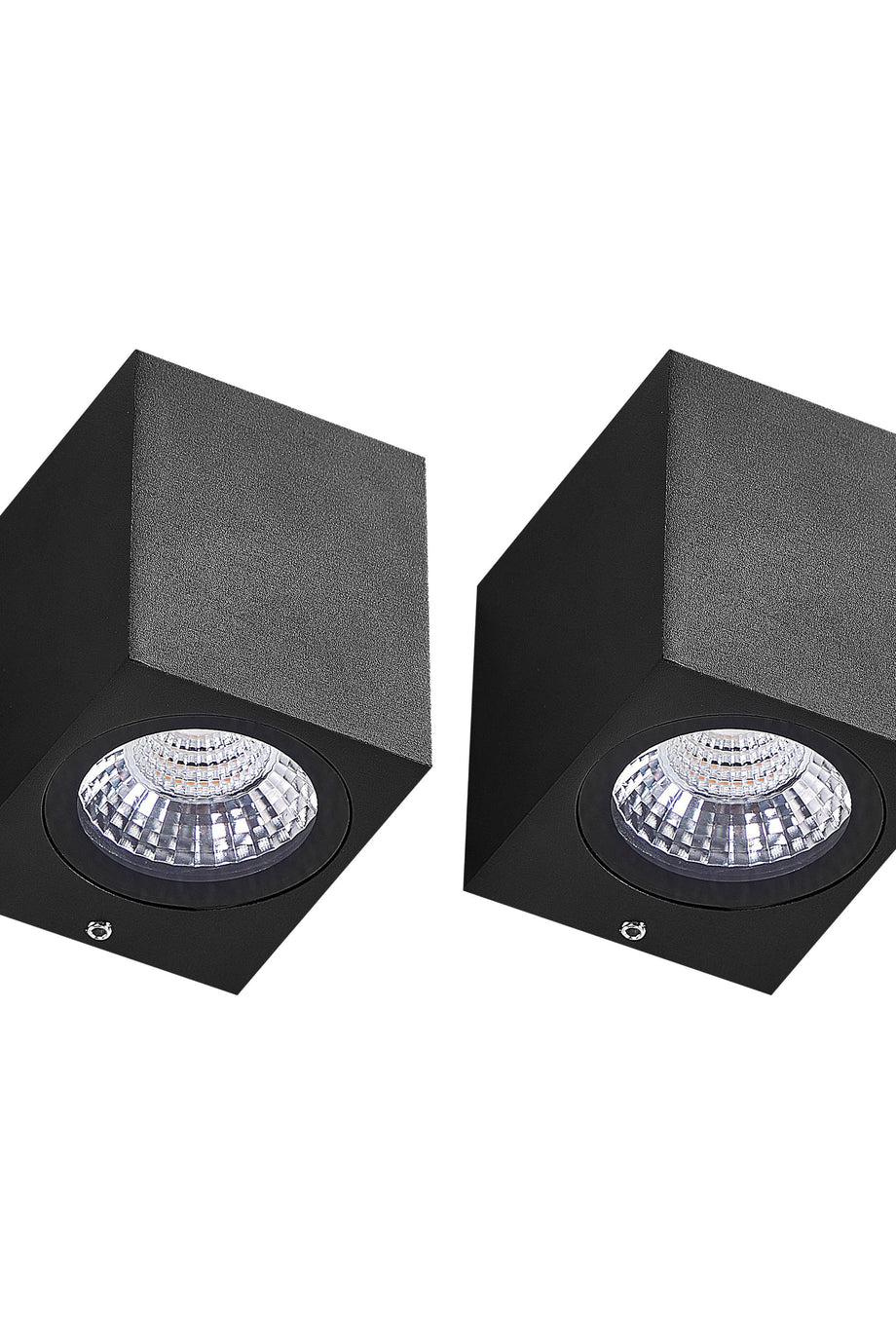 Siyah 2’li LED Dış Mekan Duvar Lambası Seti, Modern Tasarım ve IP54 Korumalı