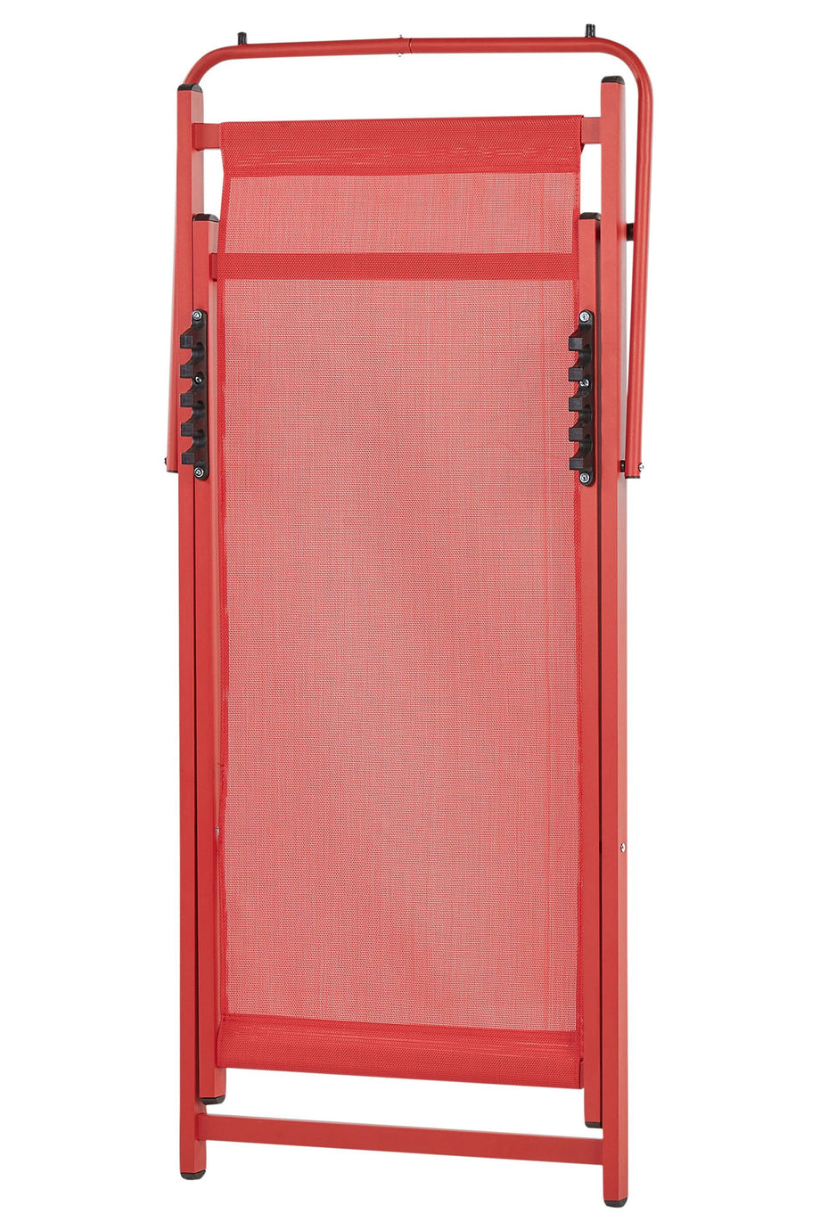 LOCRI II Katlanabilir Kırmızı Metal Şezlong, 5 Kademe, UV Dayanıklı