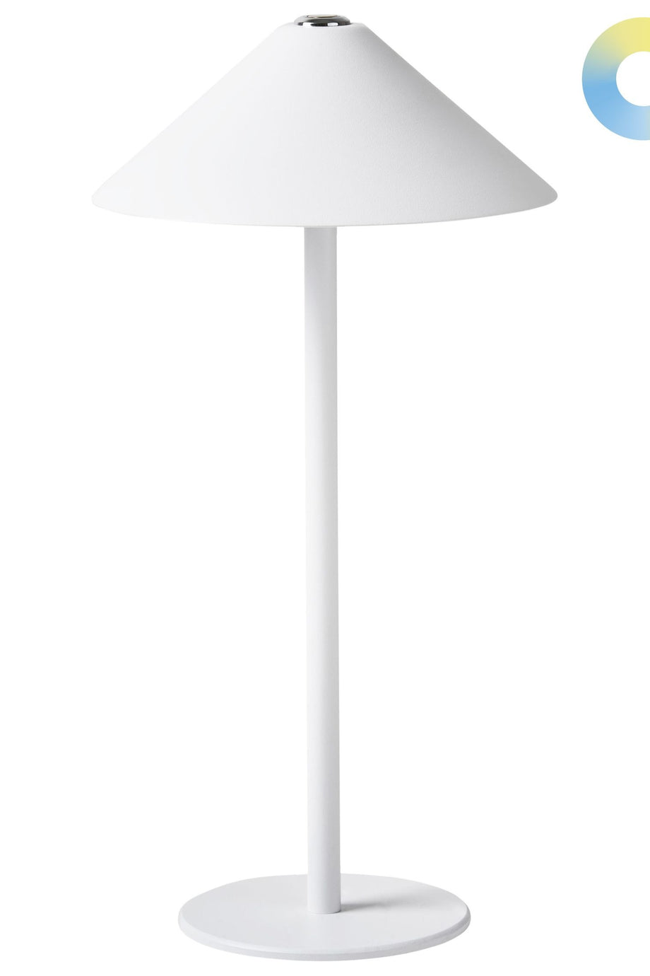 Beyaz Kablosuz LED Masa Lambası, Dimmerli, USB Şarjlı ve Modern Tasarım