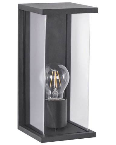 Siyah Modern Dış Mekan Duvar Lambası, IP44 Korumalı, Şık ve Endüstriyel Tasarım