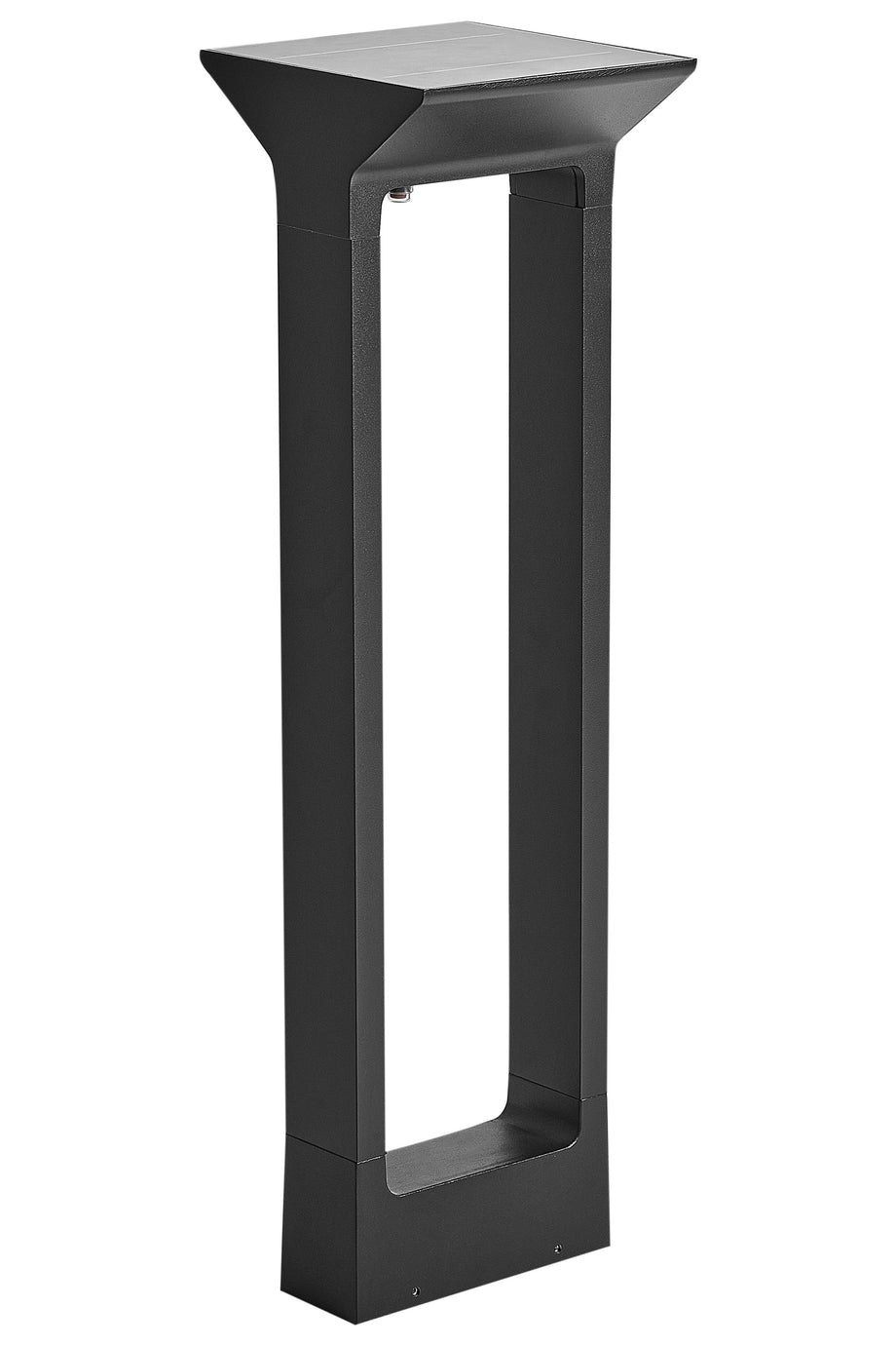 MALDEN Güneş Enerjili Dış Mekan LED Direk Lambası, Siyah, IP54, Hareket Sensörlü, 60 cm