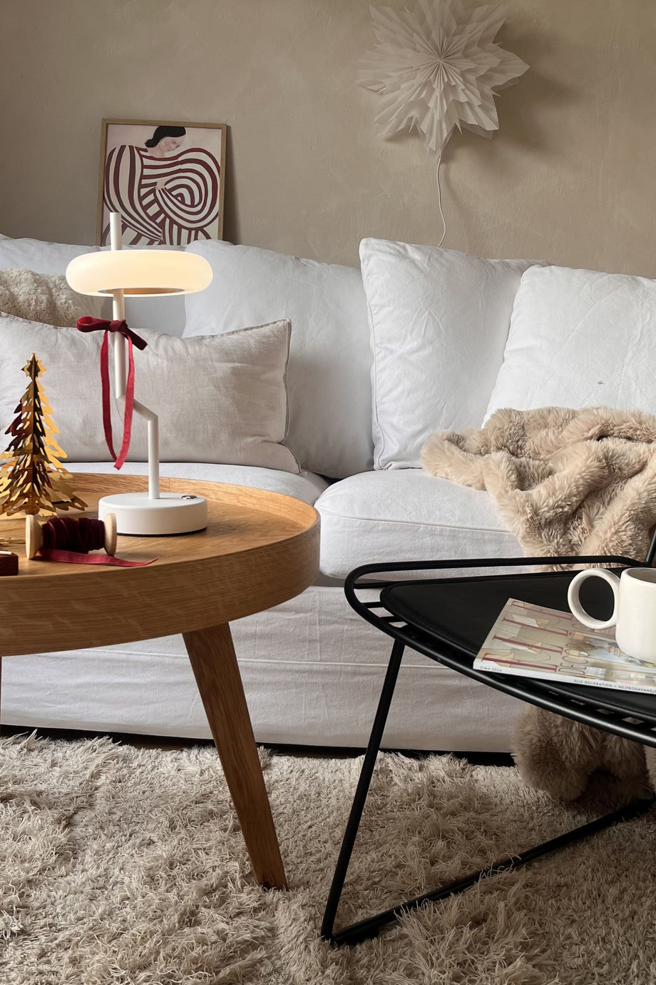 ALVIELA Kablosuz LED Masa Lambası, Dokunmatik Dimmer, 3 Işık Modu, USB Type-C