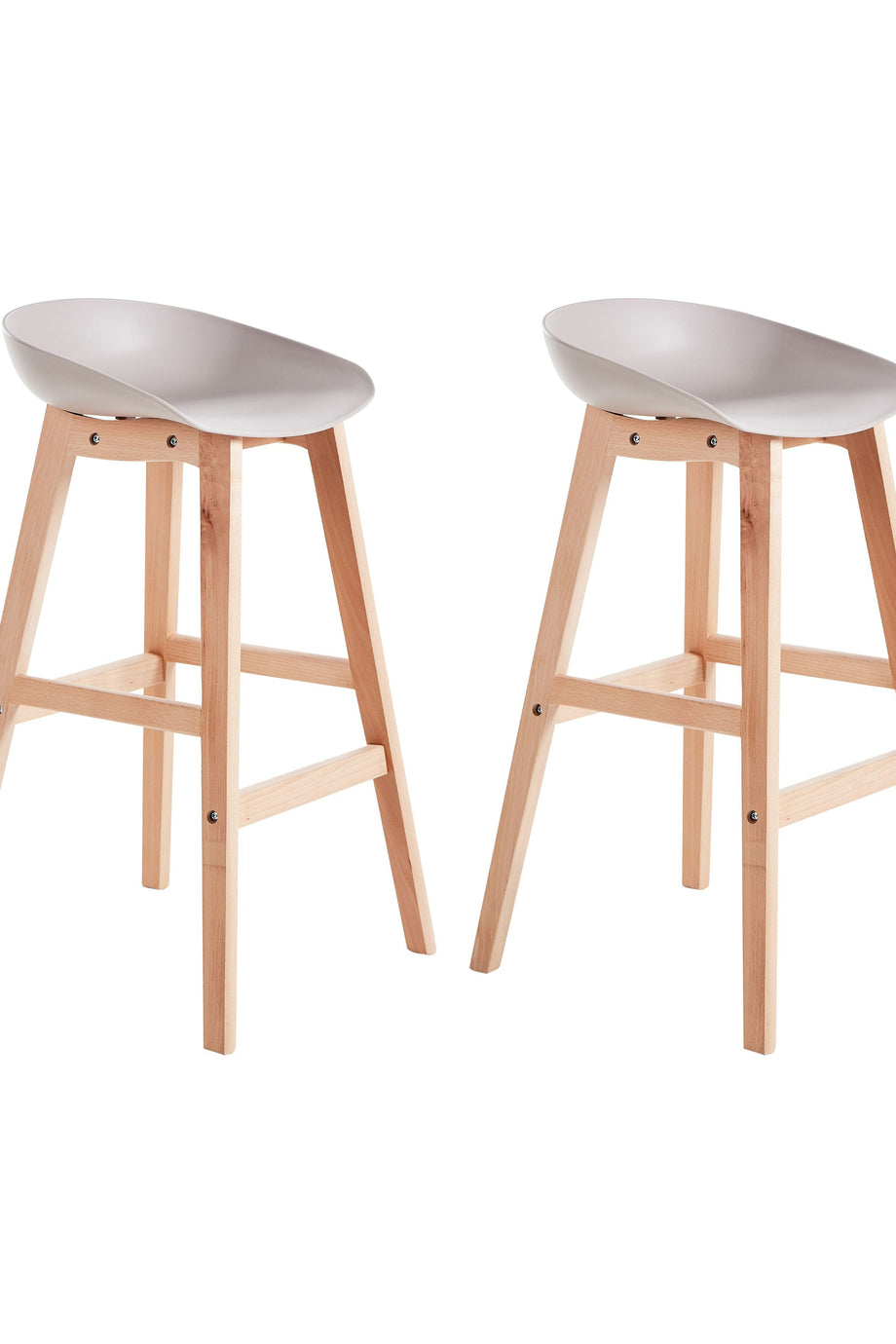 MICCO 2’li Bar Sandalyesi Seti, İskandinav Tarzı, 72 cm Oturma Yüksekliği, Minimalist Tasarım