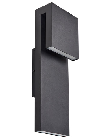 Siyah Minimal LED Dış Mekan Duvar Lambası, IP44 Korumalı ve Modern Tasarım