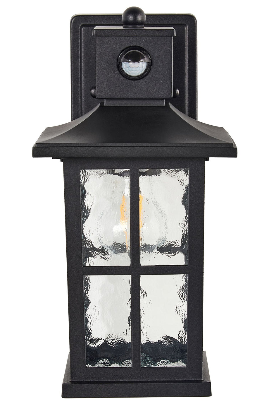 Siyah Hareket Sensörlü Dış Mekan Duvar Lambası, Şık Tasarım ve IP44 Koruma