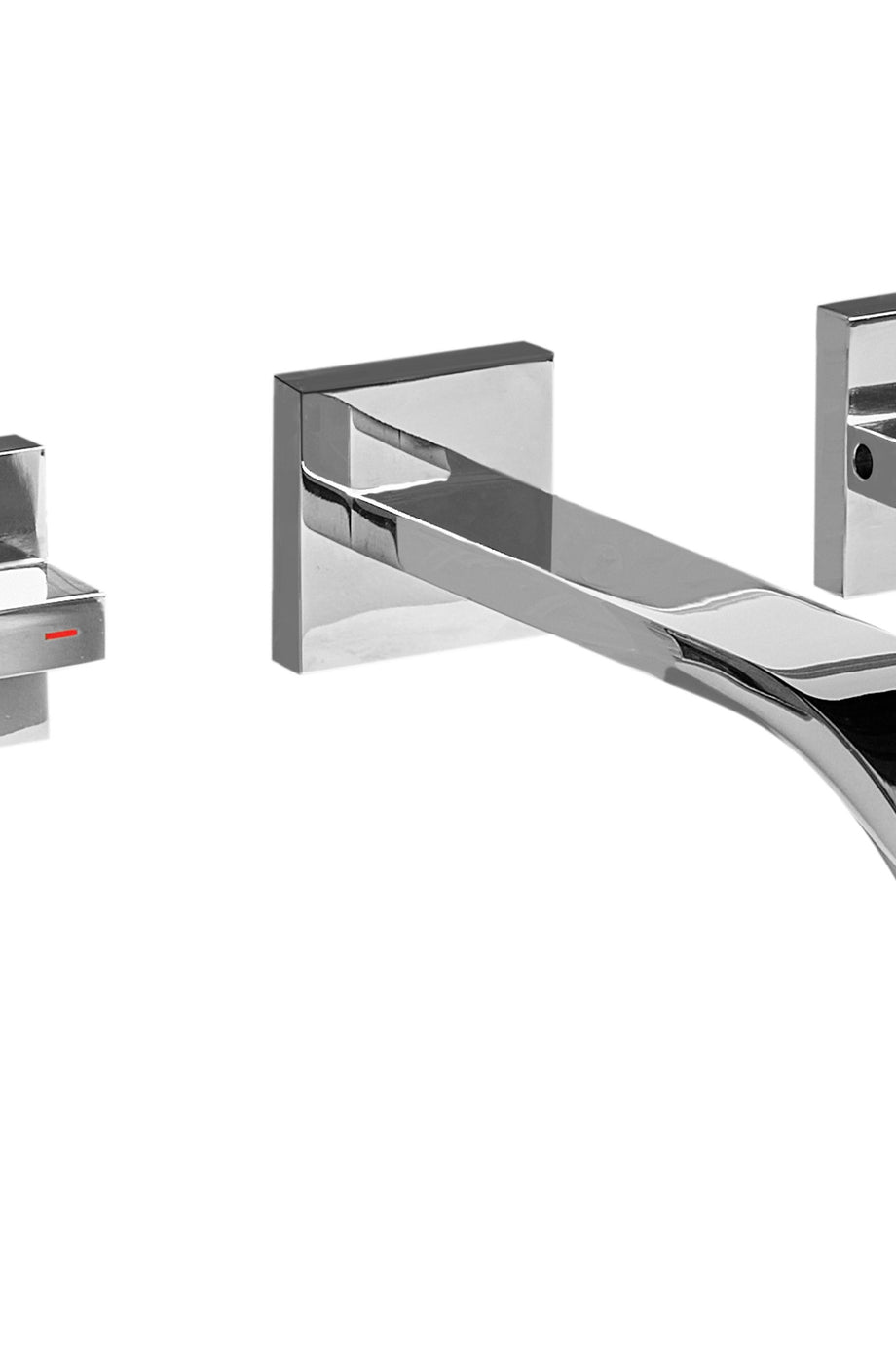 BERRACO Duvara Monte Lavabo Bataryası Musluğu, Çift Kulplu, Mat Pirinç