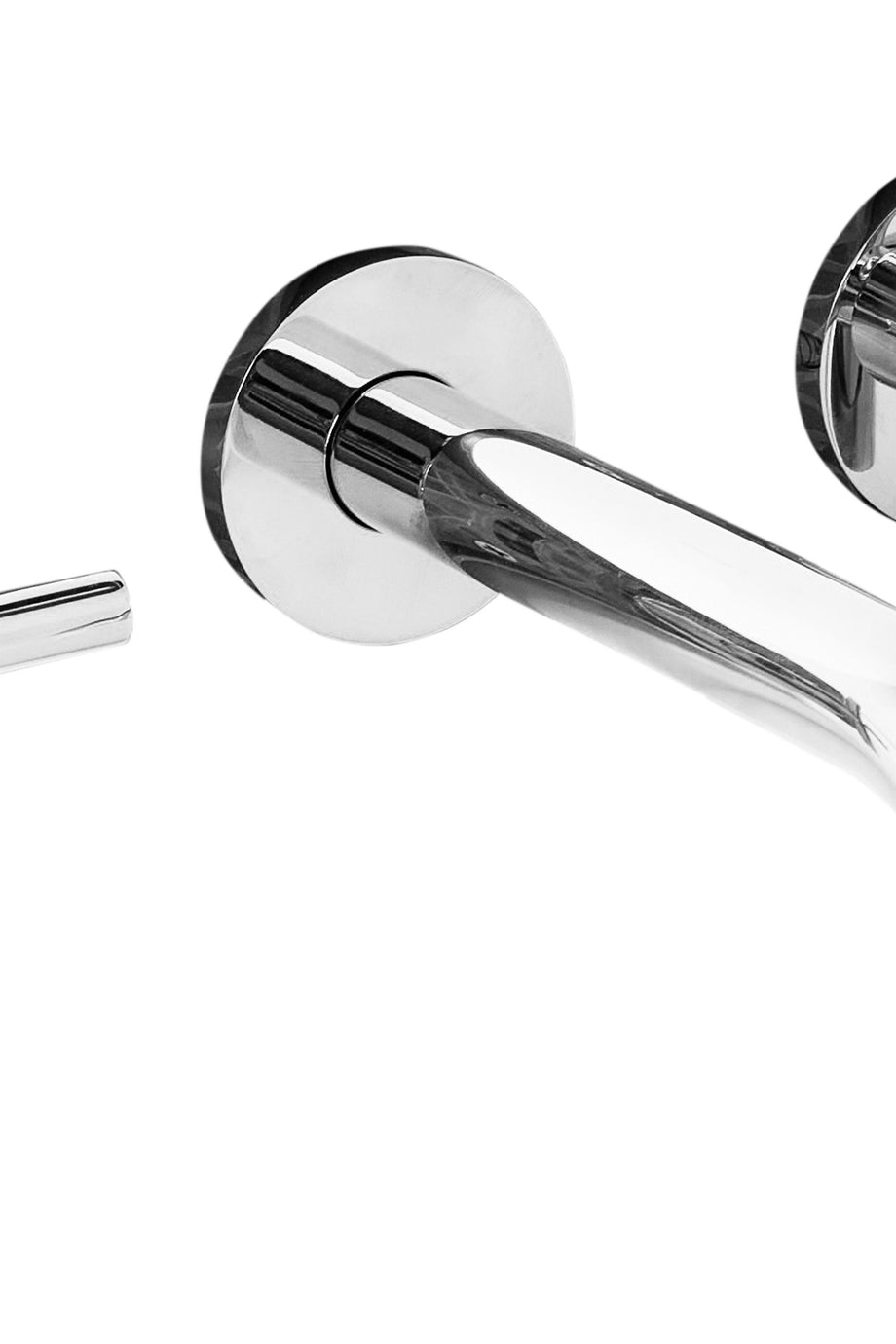 KAIETEUR Duvara Monte Lavabo Bataryası, Pirinç Gövde, Gümüş Kaplama, Çift Kollu