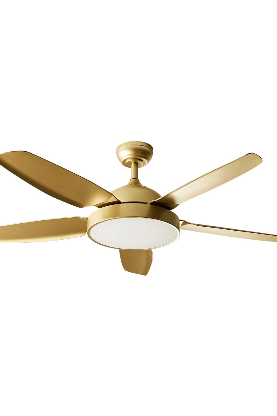 Pirinç Renkli Işıklı Tavan Vantilatörü,Uzaktan Kumandalı, LED Işıklı, Zamanlayıcılı Modern Tasarım