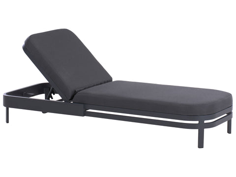 NETTUNO 5 Kademeli Grafit Gri Metal Şezlong, Yatarlı, UV Dayanıklı