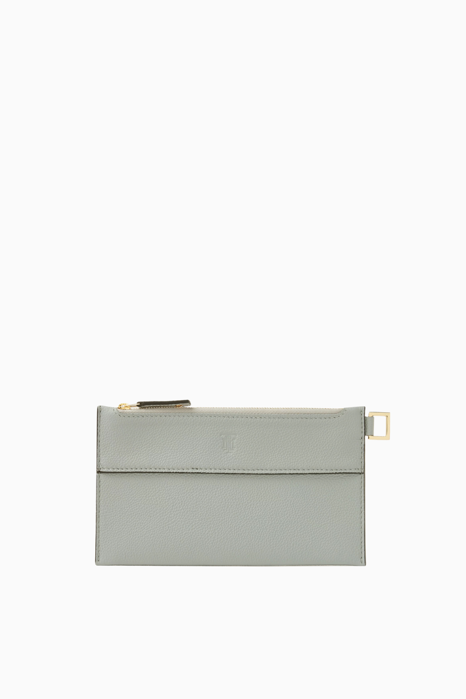 Small Nomad Deri Pouch Gri Kompakt Unisex Clutch