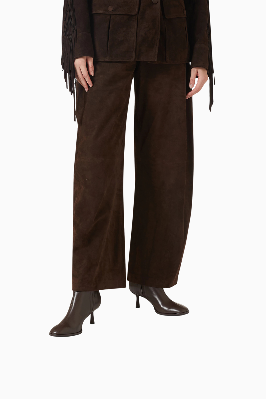 Dorothy 65 Koyu Kahverengi Nappa Deri Bot, Yuvarlak Burun ve 65mm Topuk, İtalyan El İşçiliği Tasarım