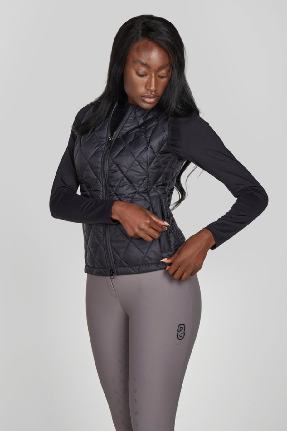 Quilted Vest 1001 College Yaka Lüks Tasarım Spor Kadın Yelek