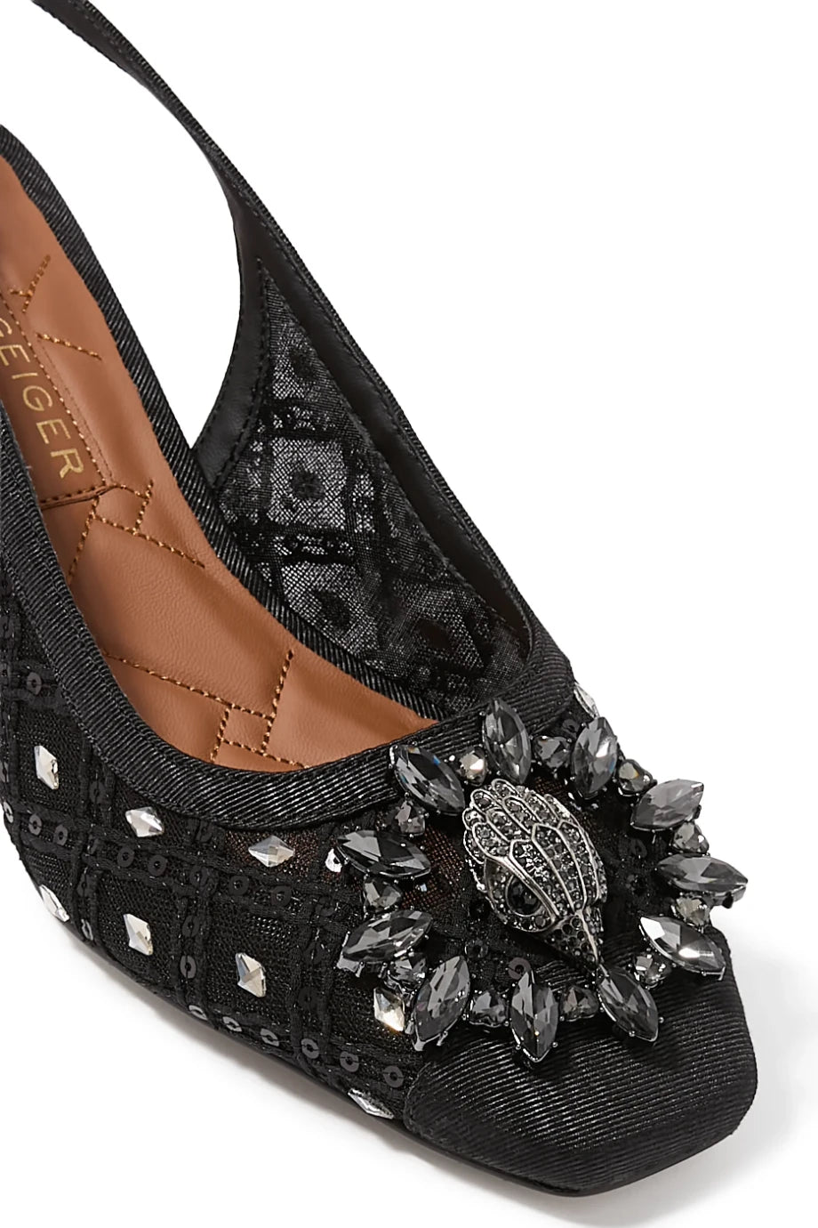 Chelsea 60 Block Slingback Deri Lüks Tasarım Topuklu Ayakkabı