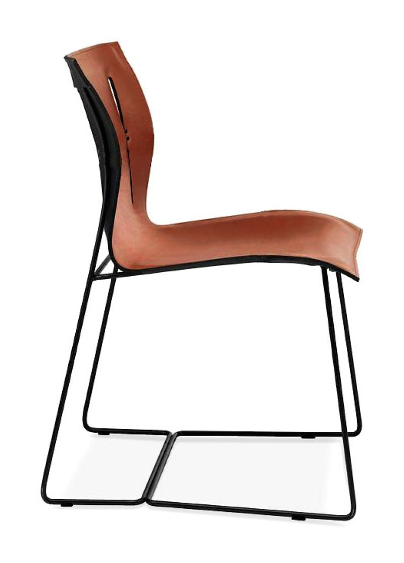 Knoll Cuoio Deri Sandalye, Esnek Sırtlı, Minimalist, Ödüllü Tasarımlı, EOOS İmzalı