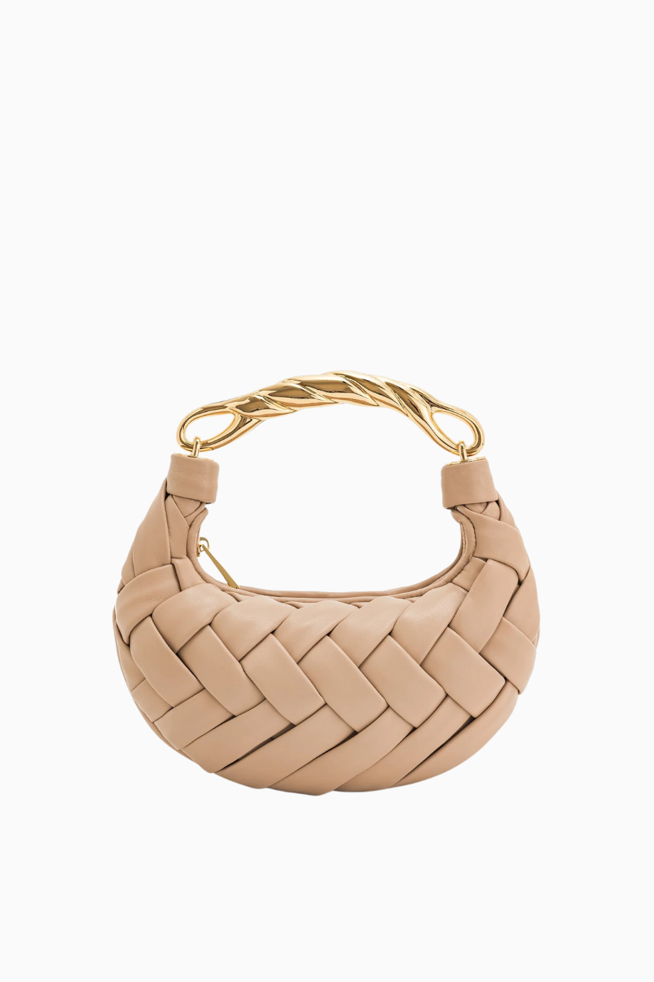 Badem Orla Weave Suni Süet El Çantası