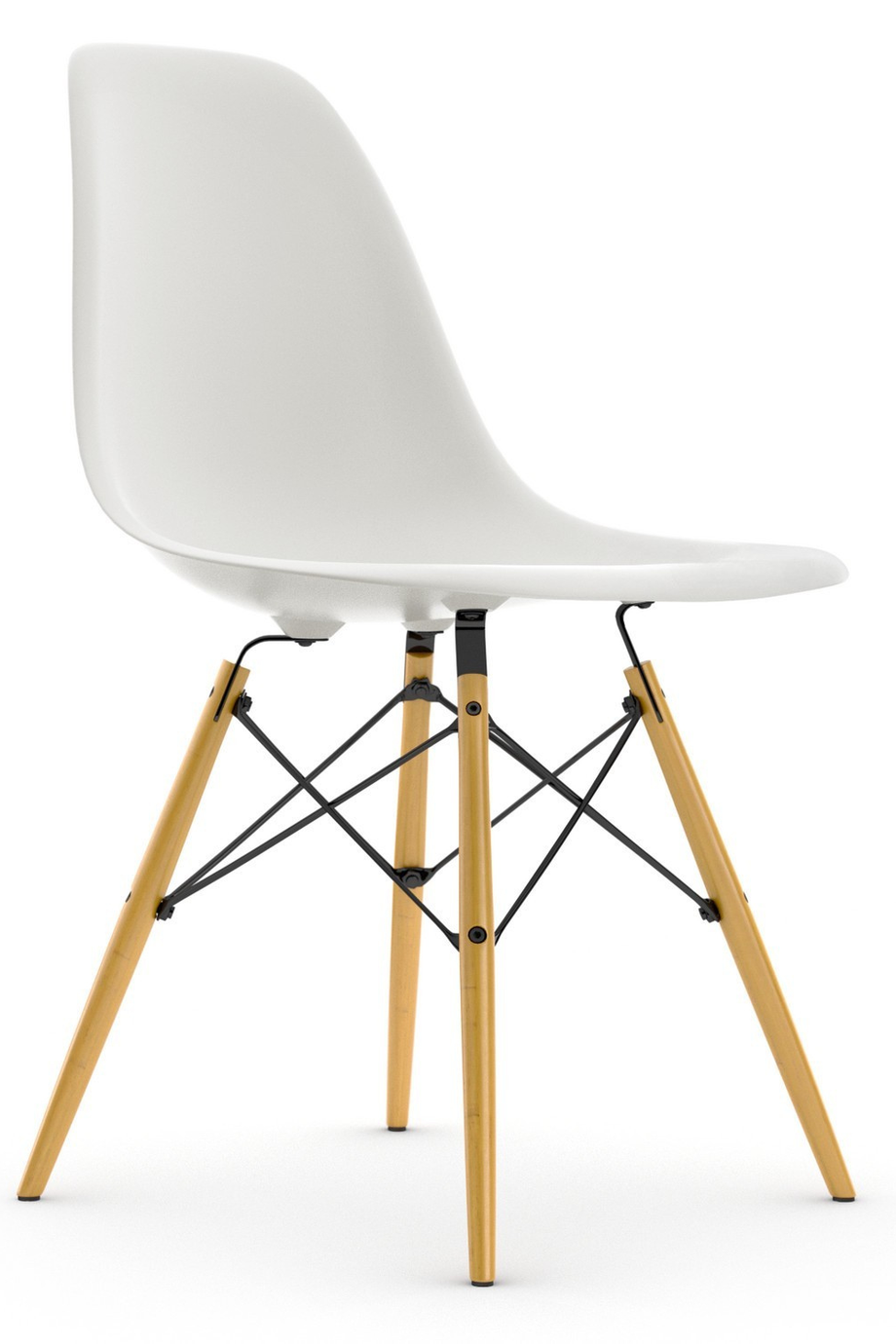 Eames Plastik Yan Sandalye, Charles & Ray Eames Ahşap Ayaklı İkonik Tasarım